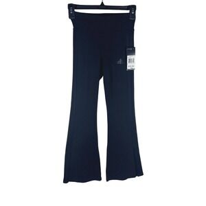 Adidas Girls Black Slim Fit Flare Leggings Pants Size Small‎ (7/8) Logo NEW